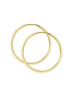 Gorgeous Gold 9ct Yellow Gold 20mm Square Sleeper Hoop Earrings