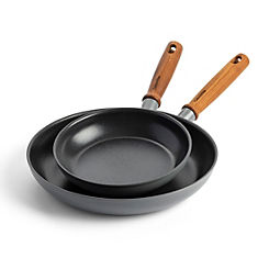 GreenPan Mayflower Pro Non-Stick 20 cm & 28 cm Open Frying Pan Set - Charcoal Grey
