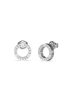 Guess Circle Lights Silver Earrings