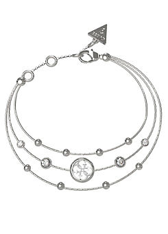 Guess Perfect Illusion’ 4G Triple Chain Silver Bracelet