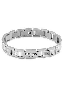 Guess Steel Chain Bracelet with Crystals