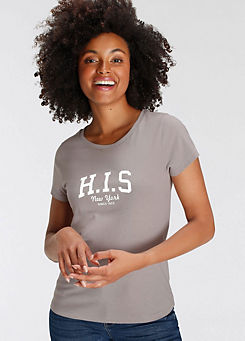 H.I.S Logo Print Short Sleeve T-Shirt