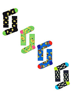 Happy Socks Mens 4-Pack Yummy Yummy Socks Gift Set
