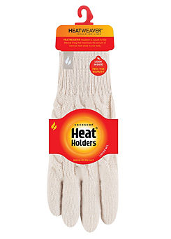 Heat Holders Ladies Cable Gloves - Willow