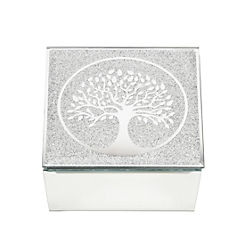 Hestia Glass Tree Of Life Trinket Box