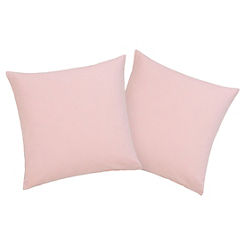 Home Affaire Cremona Pack of 2 Cotton Plain Cushion Covers