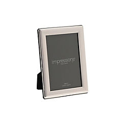 Impressions Silver Plated Curved 4 x 6 Inch Photo Frame