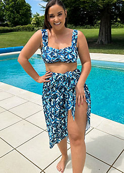 In The Style x Jac Jossa Blue Abstract Print Sarong