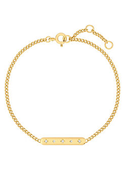 Inicio 14K Real Gold Plated Recycled Bar Bracelet