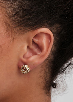 Jon Richard Gold Plated Knot Stud Earrings