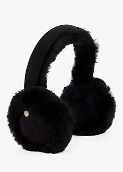 Just Sheepskin Black Harper Earmuffs