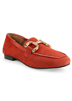 Kaleidoscope Brick Red Suede Snaffle Loafers