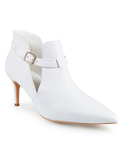 Kaleidoscope White Leather Shoe Boots