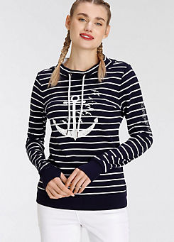 KangaROOS Striped Printed Sweatshirt