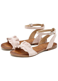 LASCANA Frilly Leather Sandals