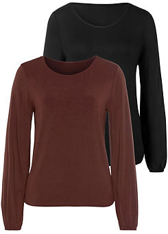 LASCANA Pack of 2 Long Sleeve Tops