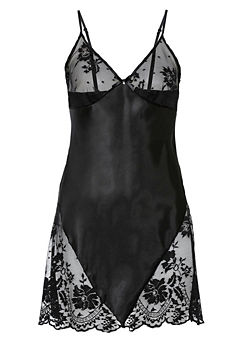 Lace Cup Glossy Negligee