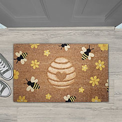 Likewise Rugs & Matting Embossed Honeybees Doormat