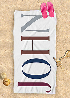 Lister Cartwright Personalised Dark Name Beach Towel