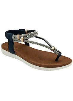 Lotus Navy Chica Sandals