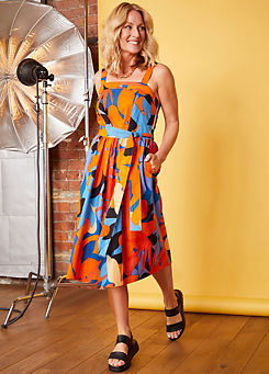 Love Mark Heyes Tropical Print Fit & Flare Sun Dress