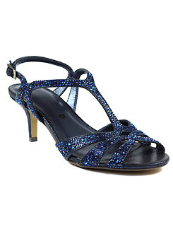 Lunar Francie Wide Fit Blue Gemstone Sandals