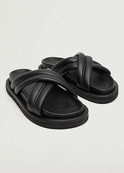 Mango Black Robin Sandals