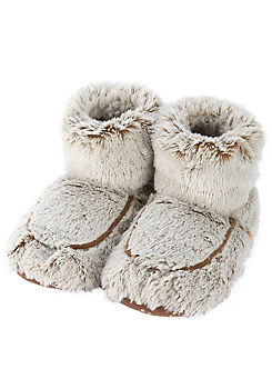 Marshmallow Microwaveable Beige Boots by Warmies