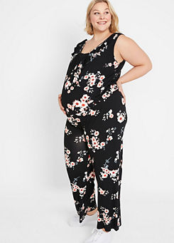 Maternity Floral Jumpsuit