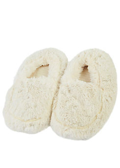 Microwaveable Cream Slippers by Warmies