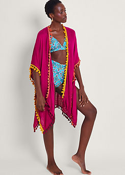 Monsoon Contrast Tassel Cover-Up