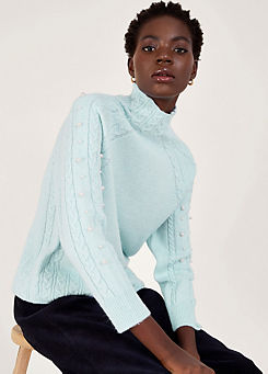 Monsoon Pearl Cable Knit Jumper
