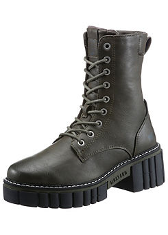 Mustang Lace-Up Platform Boots