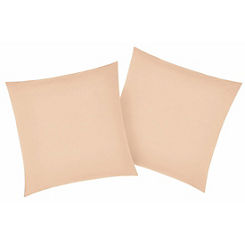 My Home Luisa Pack of 2 Cotton Plain Cushion Covers