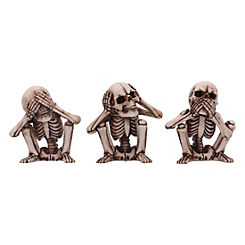 Nemesis Now Halloween Three Wise Skeletons Ornaments