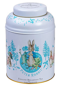 New English Teas Classic Peter Rabbit Tea Caddy With 240 English Breakfast Teabags