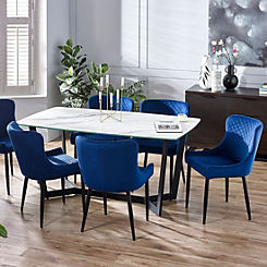 Olympus Pair of Blue Dining Chairs