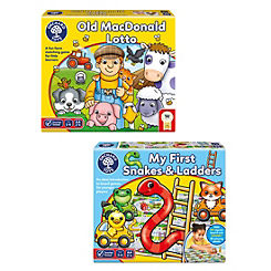 Orchard Toys My First Snakes & Ladders & Old Macdonald Lotto Games
