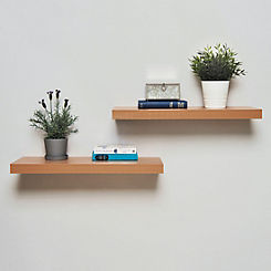 Pack of 2 Small Floating Shelves