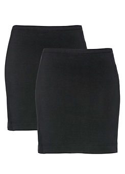 Pack of 2 Stretch Mini Skirts