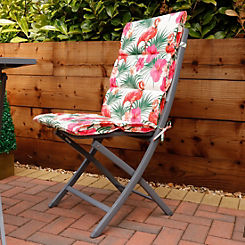 Pair of Outdoor Flamingo Full Length Seat Cushions