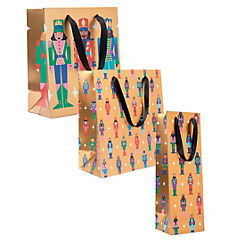 Paperchase Nutcracker Christmas Gift Bag Bundle 3Pk