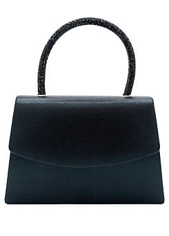 Paradox London Black Shimmer ’Damelza’ Top Handle Bag