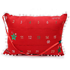 Peggy Wilkins Christmas Embroidered Advent Calendar Filled Cushion