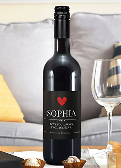 Personalised Momento Personalised Heart Red Wine