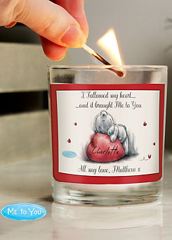 Personalised Momento Personalised Me To You Heart Candle Jar