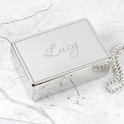 Personalised Name Rectangle Jewellery Box