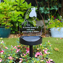 Personalised Robin Outdoor Garden Solar Light