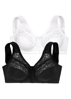 Petite Fleur Pack of 2 Non-Underwired Support Bras