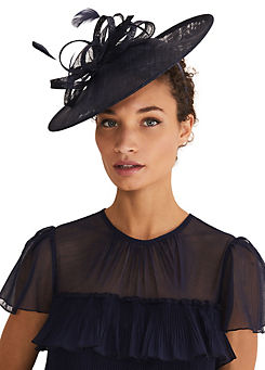 Phase Eight Bow And Feather Disc Fascinator
